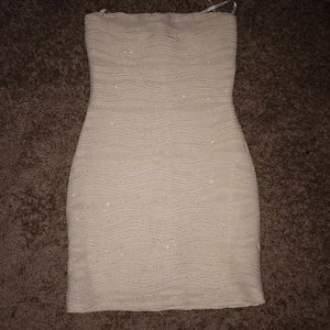 White bandeau dress